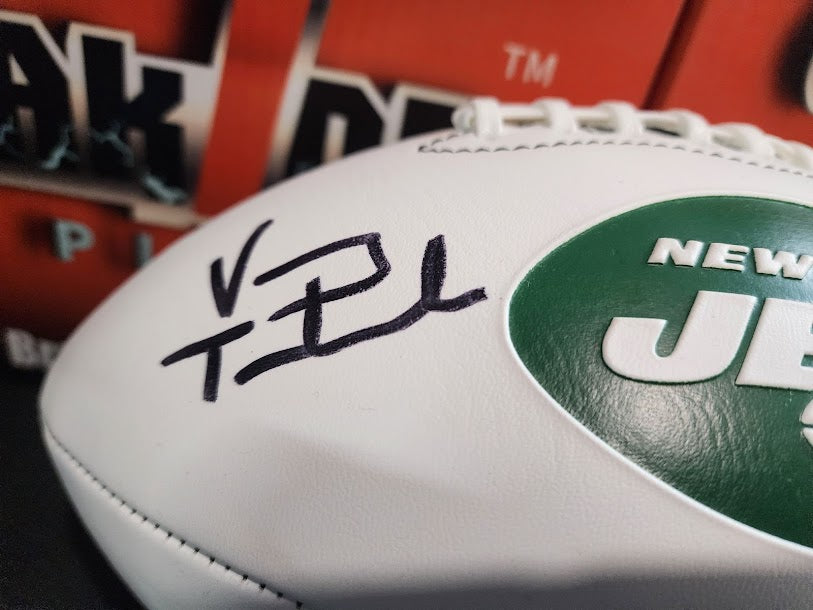 Vinny Testaverde / Wayne Cherbet Dual Autographed JSA COA Jets Football