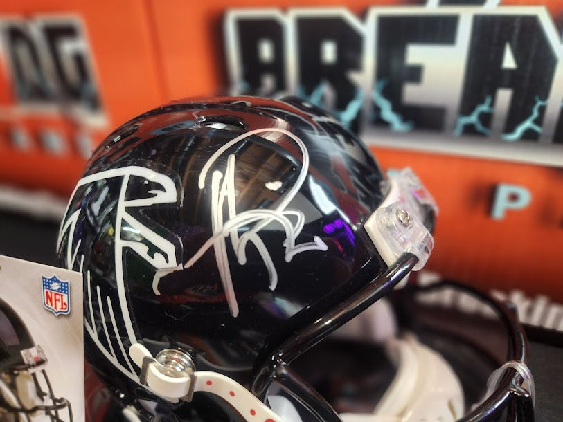 RARE /2002 REVOLUTION Andre Rison Autographed JSA COA Mini Helmet w/ Riddell RC