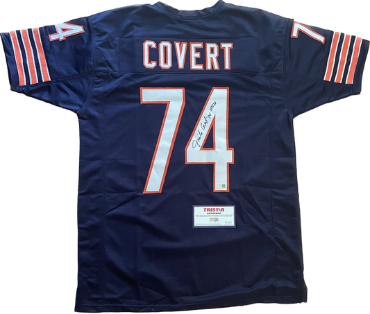 Jim Covert Autographed Bears Jersey with Tristar COA - 8146644