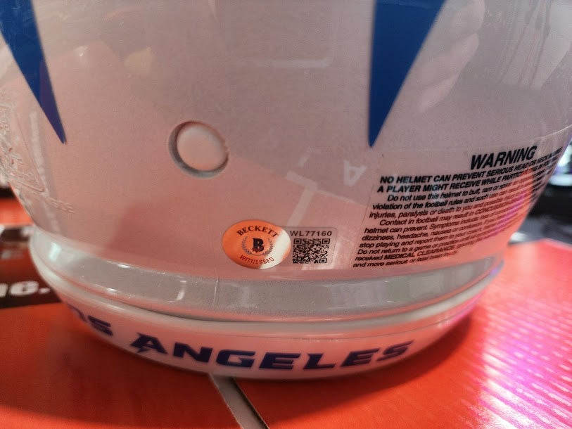 Keenan Allen Auto AUTHENTIC Full Size Helmet Chargers Beckett COA