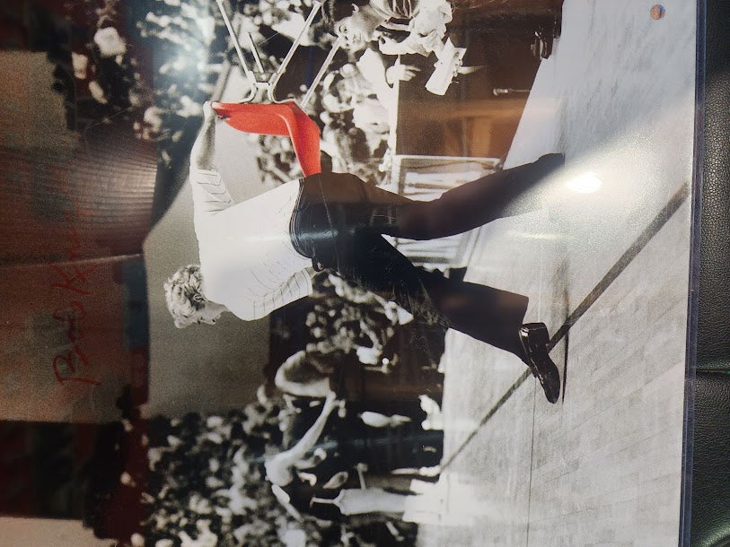 Bobby Knight Auto 16x20 Basketball Photo Steiner COA Throwing Chair Indiana Hoosiers