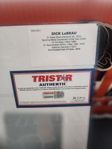 Dick LeBeau Auto 8x10 Photo Detroit Lions Tristar COA
