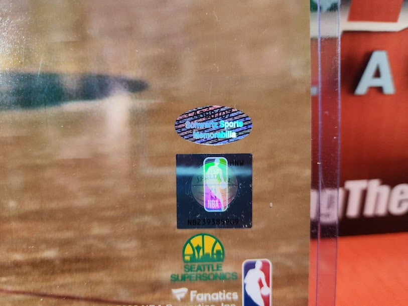 Jack Sikma Auto 16x20 Photo Schwartz COA Seattle Supersonics Thunder