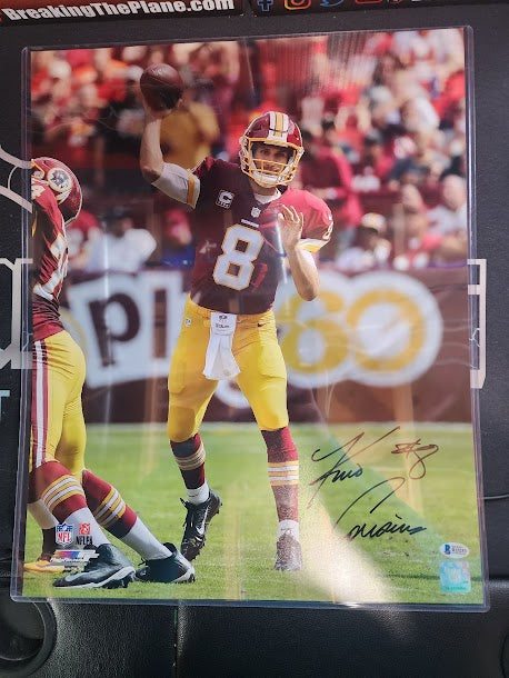 Kirk Cousins Auto 16x20 Photo Washington Commanders Redskins Beckett COA