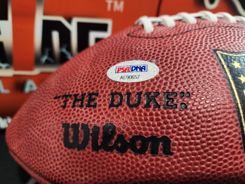 Lawrence Taylor AUTHENTIC "The Duke" Autographed Football Giants PSA COA Wilson