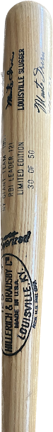 Monty Irvin Autographed Baseball Bat with stats and script Beckett COA Giants Cubs
