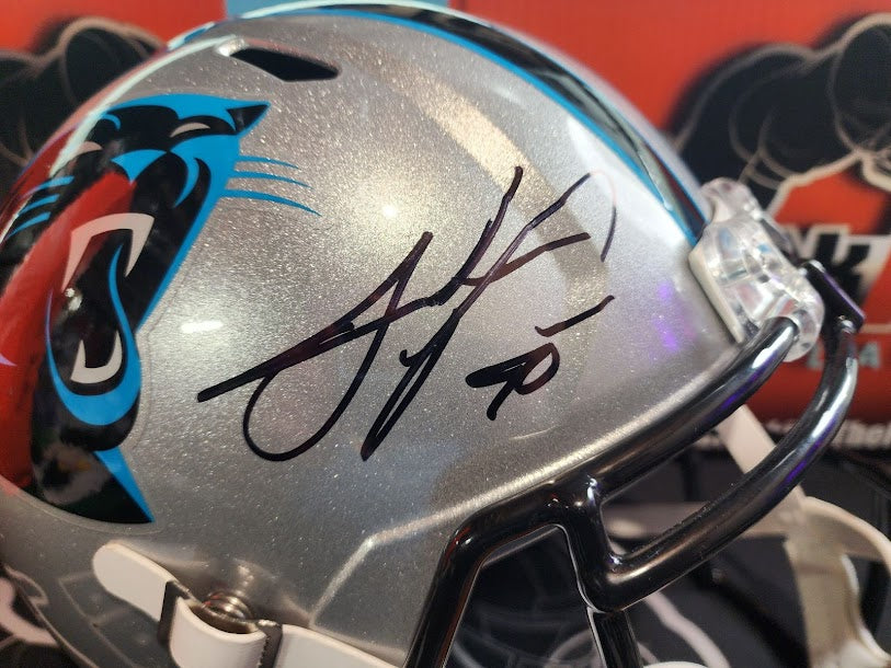 Julius Peppers Auto Panthers Full Size Helmet Schwartz COA