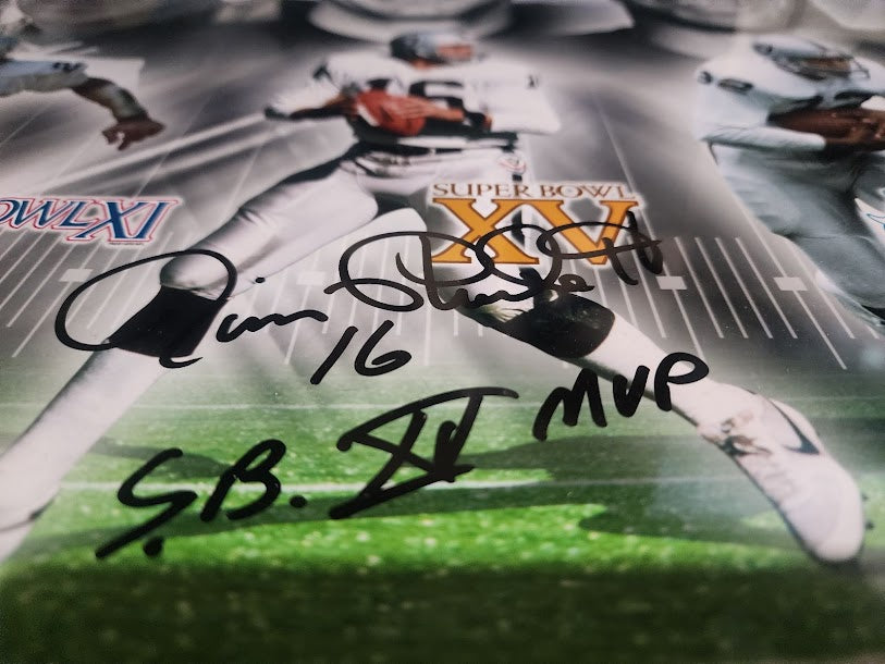 Super Bowl MVPs Raiders Triple Auto 16x20 Photo Marcus Allen Plunkett Biletnikoff
