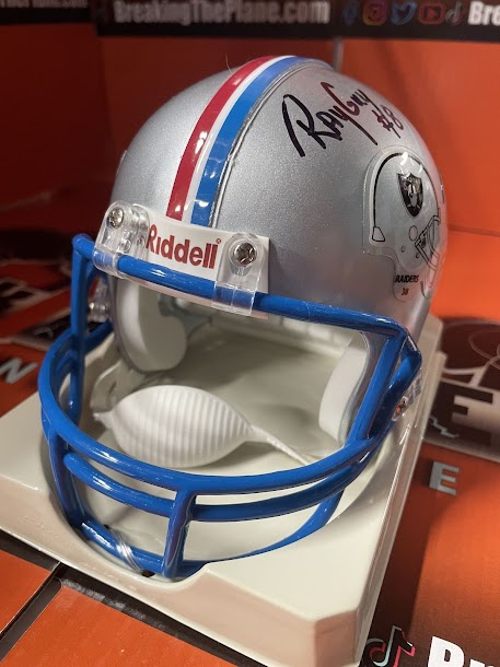 Ray Guy Autographed SUPER BOWL Mini Helmet JSA COA Raiders