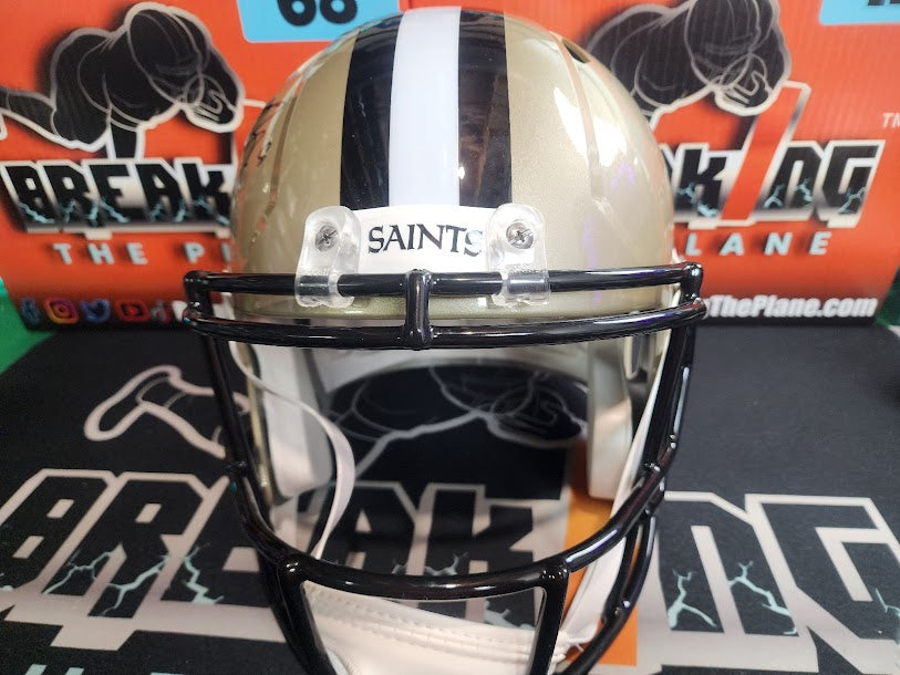 Drew Brees Autographed Steiner COA Full Size Helmet Saints