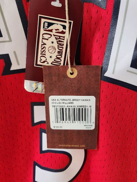 Lou Williams Atlanta Hawks Mitchell and Ness Hardwood Classics Jersey Size M Unsigned