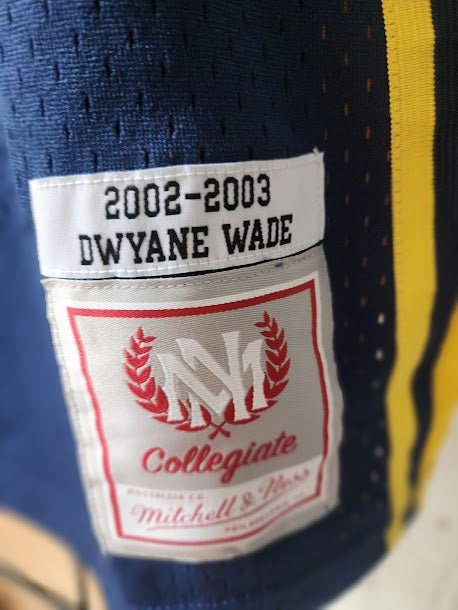 Dwayne Wade Marquette Mitchell and Ness Hardwood Classics Jersey 2 XL Unsigned