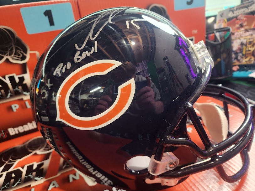 Brandon Marshall Auto Full Size Helmet Bears JSA COA Pro Bowl Script