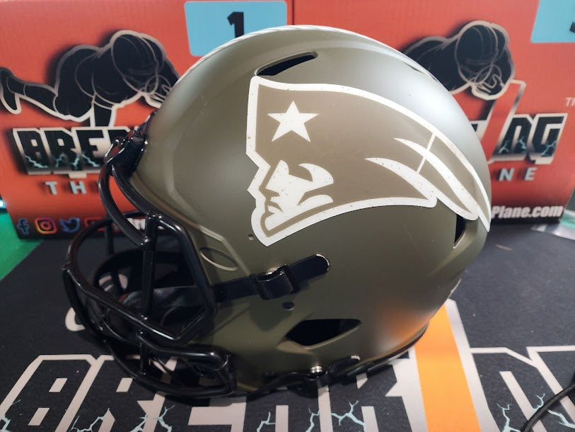 Tom Brady Auto AUTHENTIC Patriots Full Size Helmet STS Fanatics COA Salute to Service