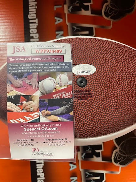 Jim Everett Autographed Rams Football JSA COA White Panel
