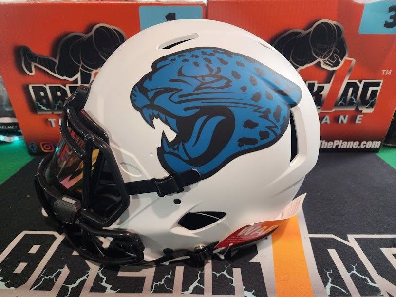 Fred Taylor Auto AUTHENTIC Lunar Full Size Helmet Jaguars Beckett COA Visor