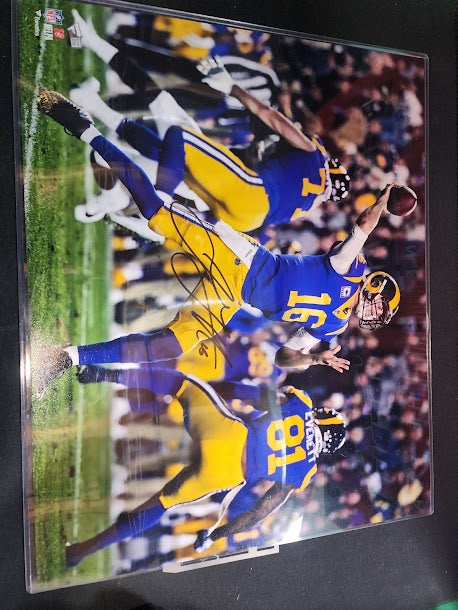 Jared Goff Auto 16x20 Photo Rams Fanatics COA