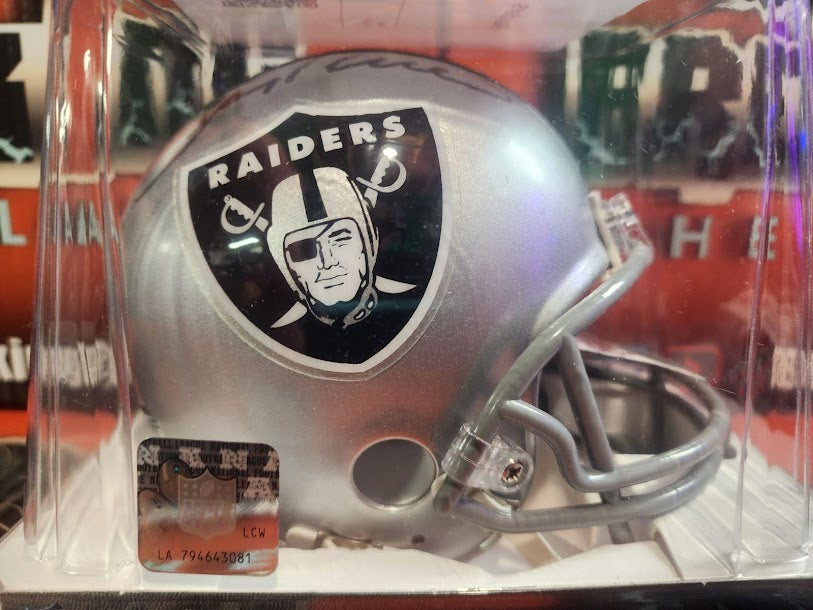 Jerry Rice Auto Mini Helmet Raiders JSA COA