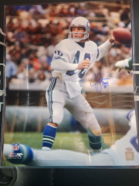 Jim Zorn Auto 16x20 Photo Seattle Seahawks Mill Creek COA Biblical Inscription