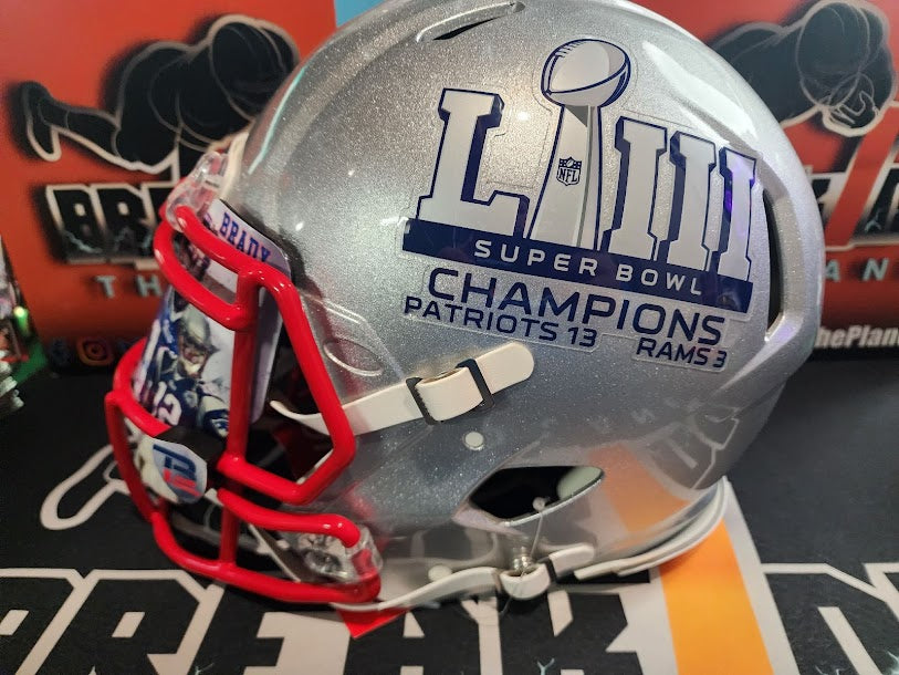 Tom Brady AUTHENTIC Last Super Bowl Patriots Autographed Full Size Fanatics COA