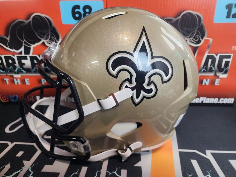 Drew Brees Autographed Steiner COA Full Size Helmet Saints