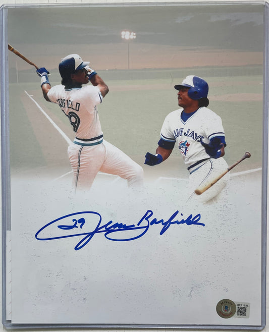 Jesse Barfield Blue Jays Autographed 8x10 Photo with Beckett COA - BE71835