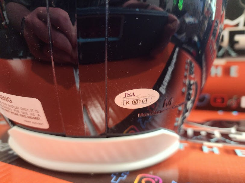 Brandon Marshall Auto Full Size Helmet Bears JSA COA Pro Bowl Script