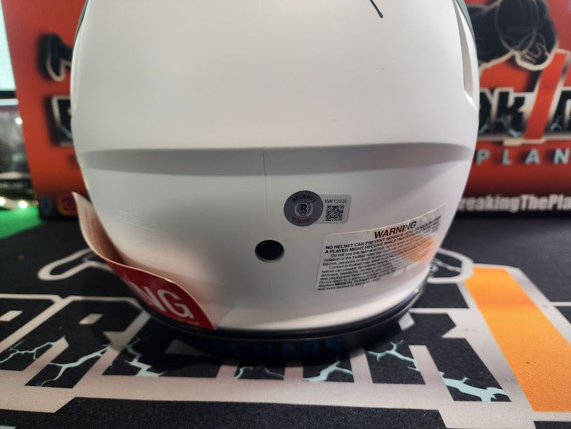 Fred Taylor Auto AUTHENTIC Lunar Full Size Helmet Jaguars Beckett COA Visor