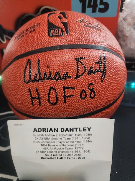 Adrian Dantley Autographed HOF Inscription Tristar COA Basketball JAZZ