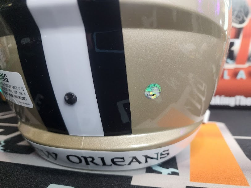 Drew Brees Autographed Steiner COA Full Size Helmet Saints