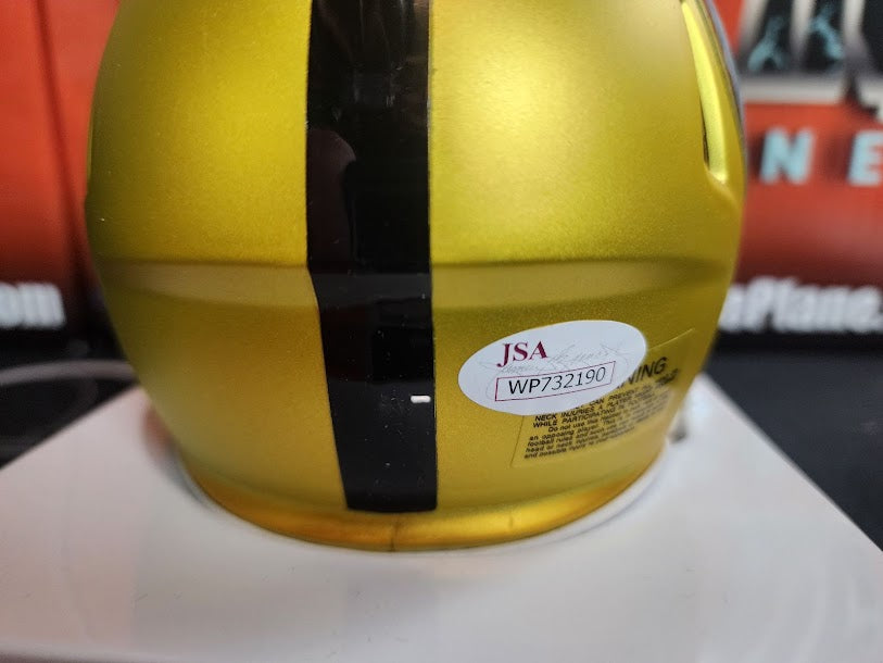 Hines Ward Blaze Autographed JSA COA Steelers Mini Helmet