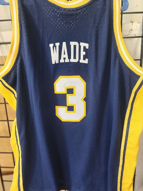 Dwayne Wade Marquette Mitchell and Ness Hardwood Classics Jersey 2 XL Unsigned