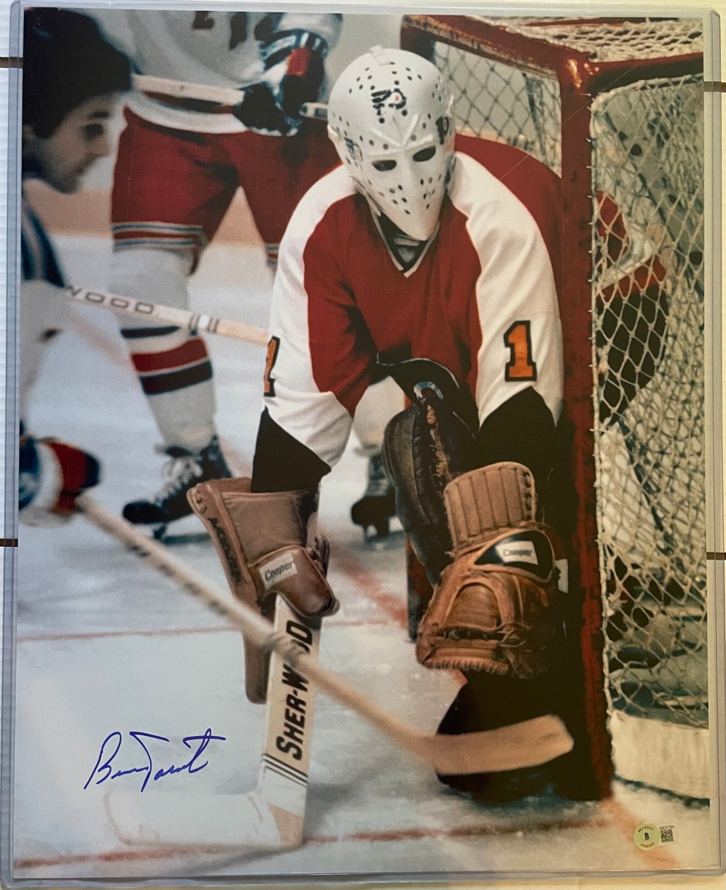 Bernie Parent Flyers Autographed Hockey 16x20 Photo With Beckett COA