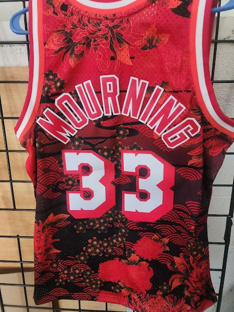 Alonzo Mourning Miami Heat Mitchell and Ness Hardwood Classics Jersey M Unsigned