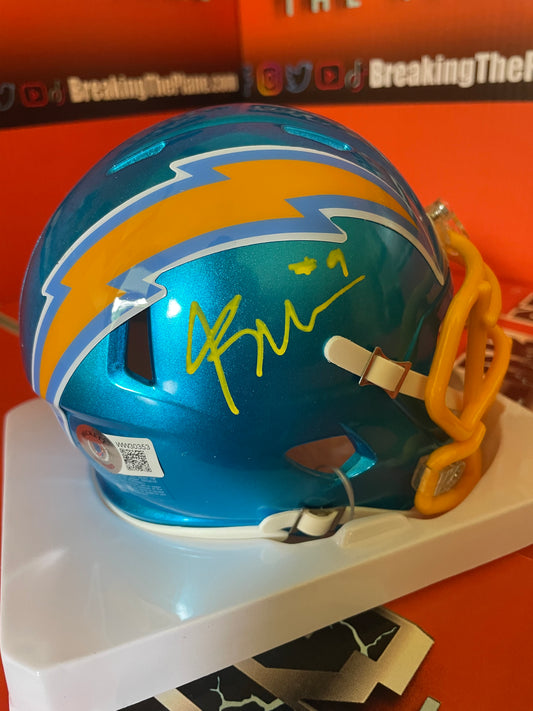 Kenneth Murray Autographed Chargers Mini Helmet with Beckett COA - WW30353
