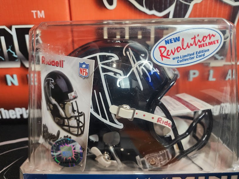 RARE /2002 REVOLUTION Andre Rison Autographed JSA COA Mini Helmet w/ Riddell RC