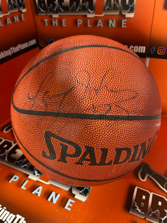 Larry Johnson Autographed Spalding Basketball with JSA COA - E63623