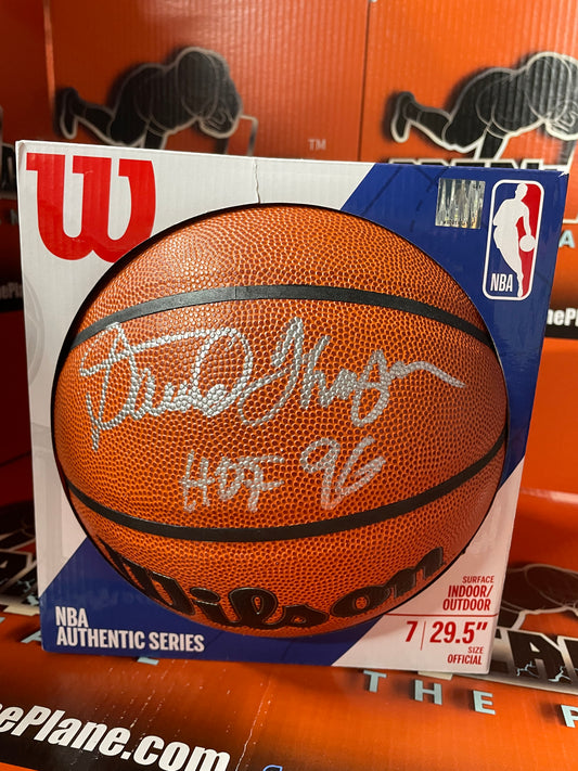 David Thompson Autographed Wilson Basketball "HOF 96 " Inscription with Tristar COA - 8218041