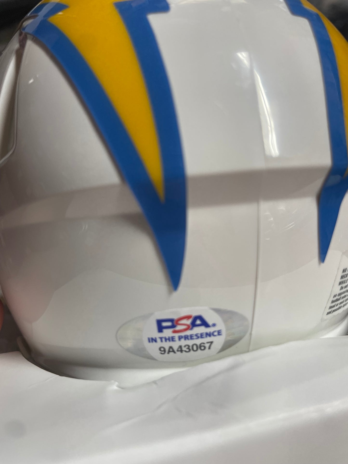 Austin Ekeler Autographed Chargers Mini Helmet with PSA COA