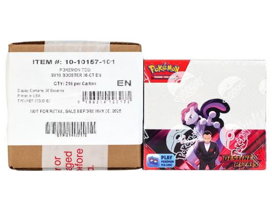 Pokemon Destined Rivals FULL SEALED Booster Box Case - 6 boxes!