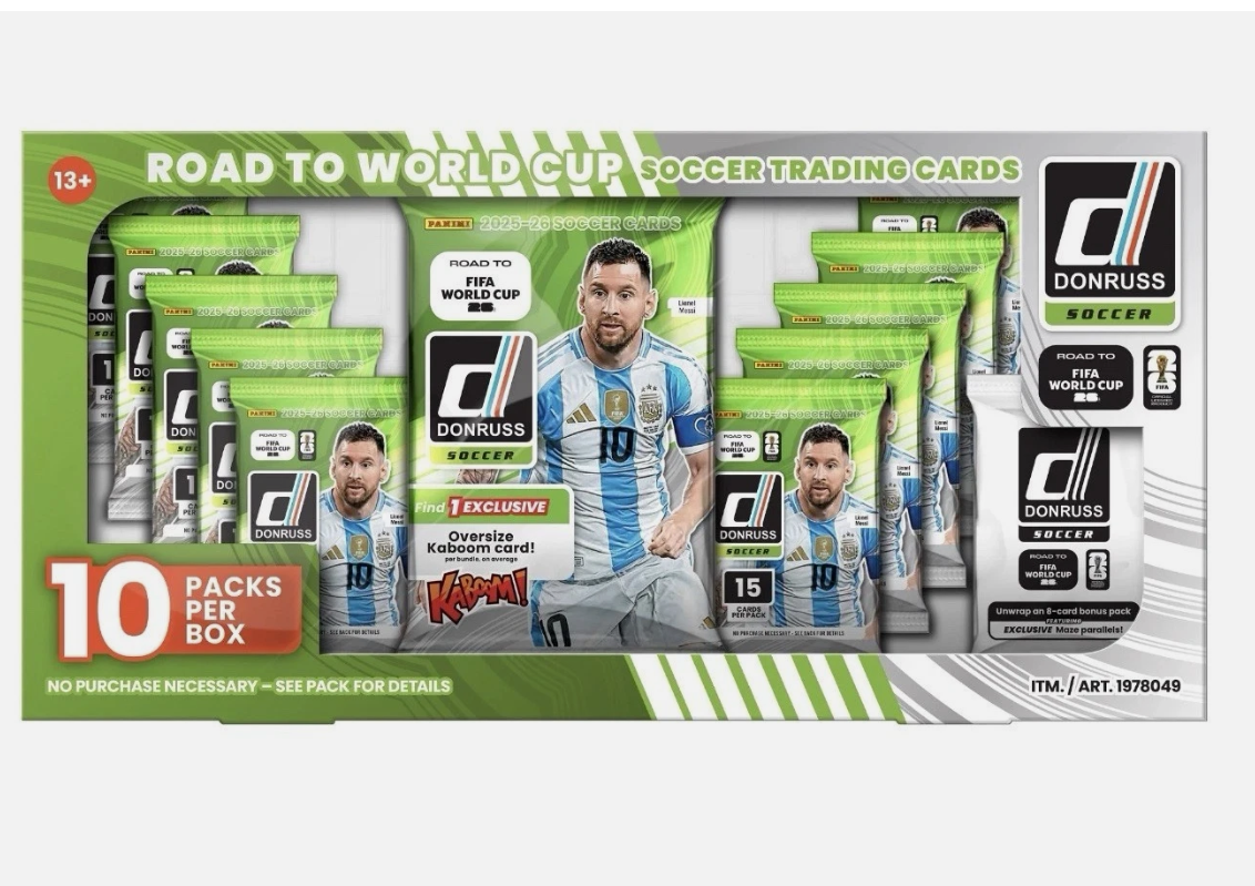 Live Rip ONLY - 2025-2026 Donruss Soccer Road to the FIFA World Cup Window Box - Oversize Kaboom!