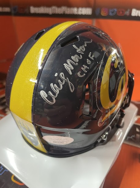 "Craig Morton Autographed Cal College Mini Helmet - JSA COA Certified, CHOF Memorabilia - Football Hall of Famer collectible mini helmet"