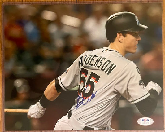 "Brian Anderson Autographed 16x20 Baseball Photo - PSA COA - Marlins Braves Brewers Memorabilia"