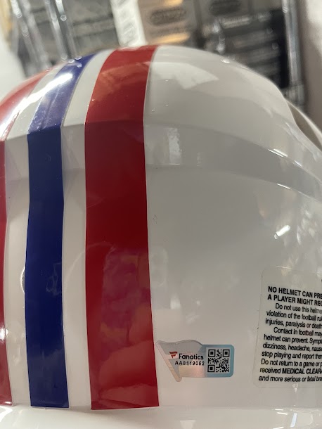 Tom Brady AUTHENTIC New England Patriots throwback helmet Fanatics COA