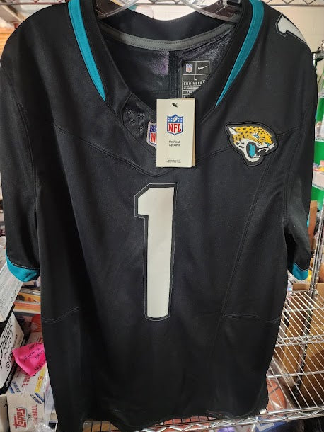 Travis Etienne On Field Nike Licensed Jaguars Football Jersey Size L Unsigned