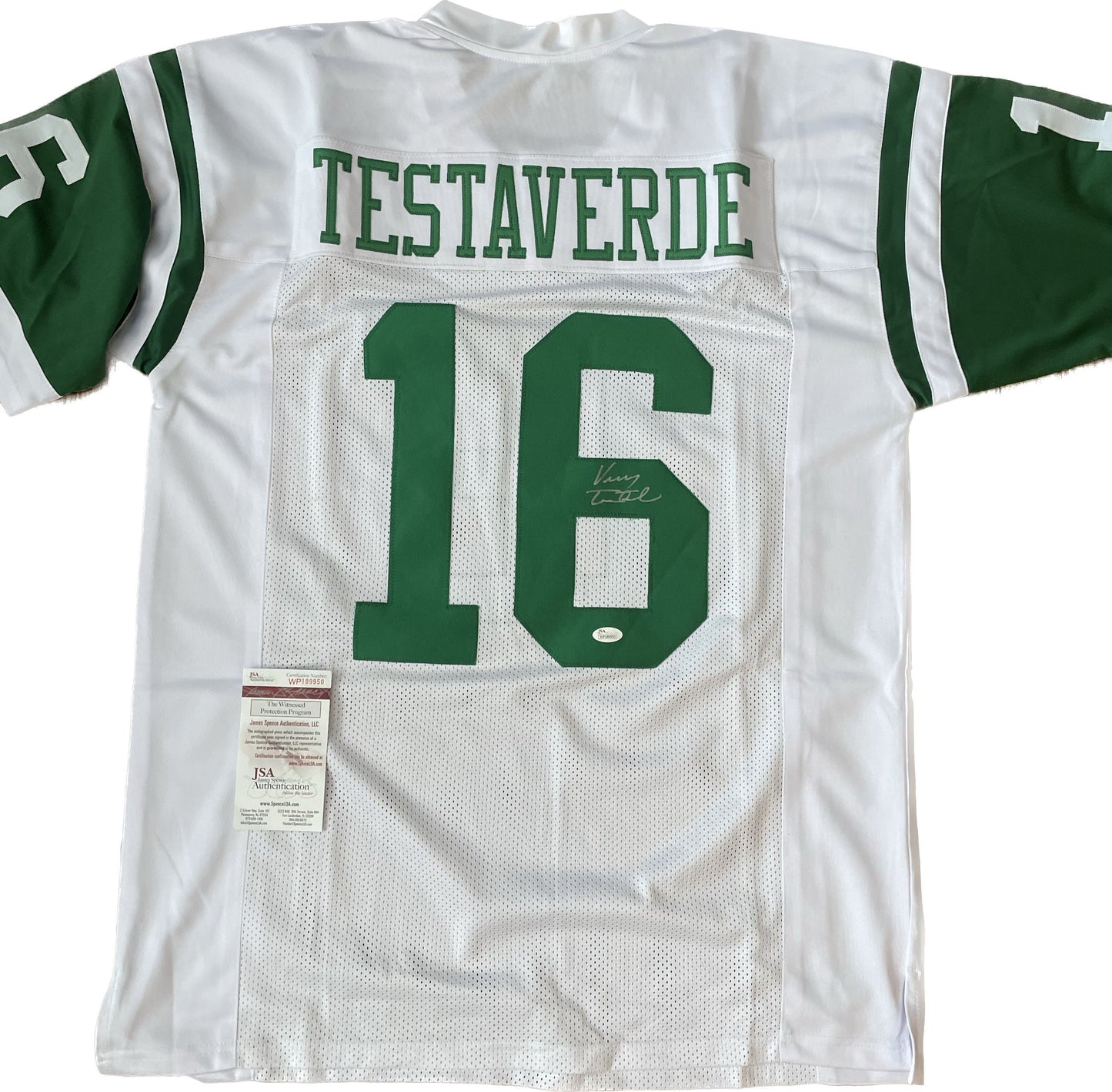 Vinny Testaverde Autographed Jersey JSA COA