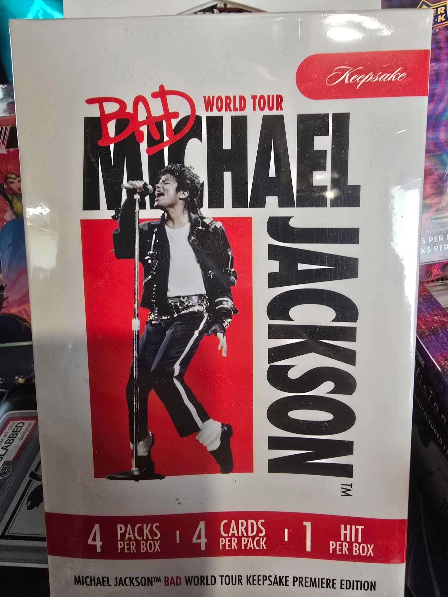 Michael Jackson BAD World Tour Keepsake Premiere Edition Box - 4 packs!