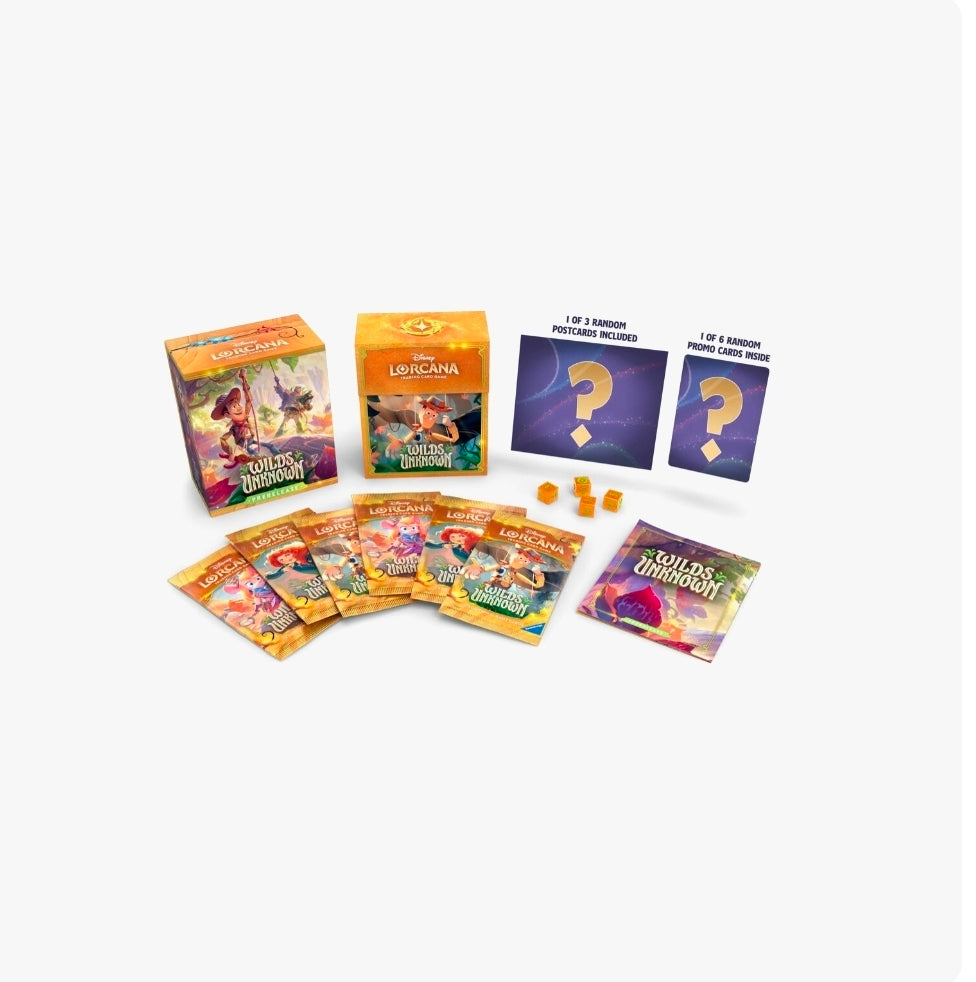 Disney Lorcana Wilds Unknown Prelease Kit Box - SIX Booster Packs!