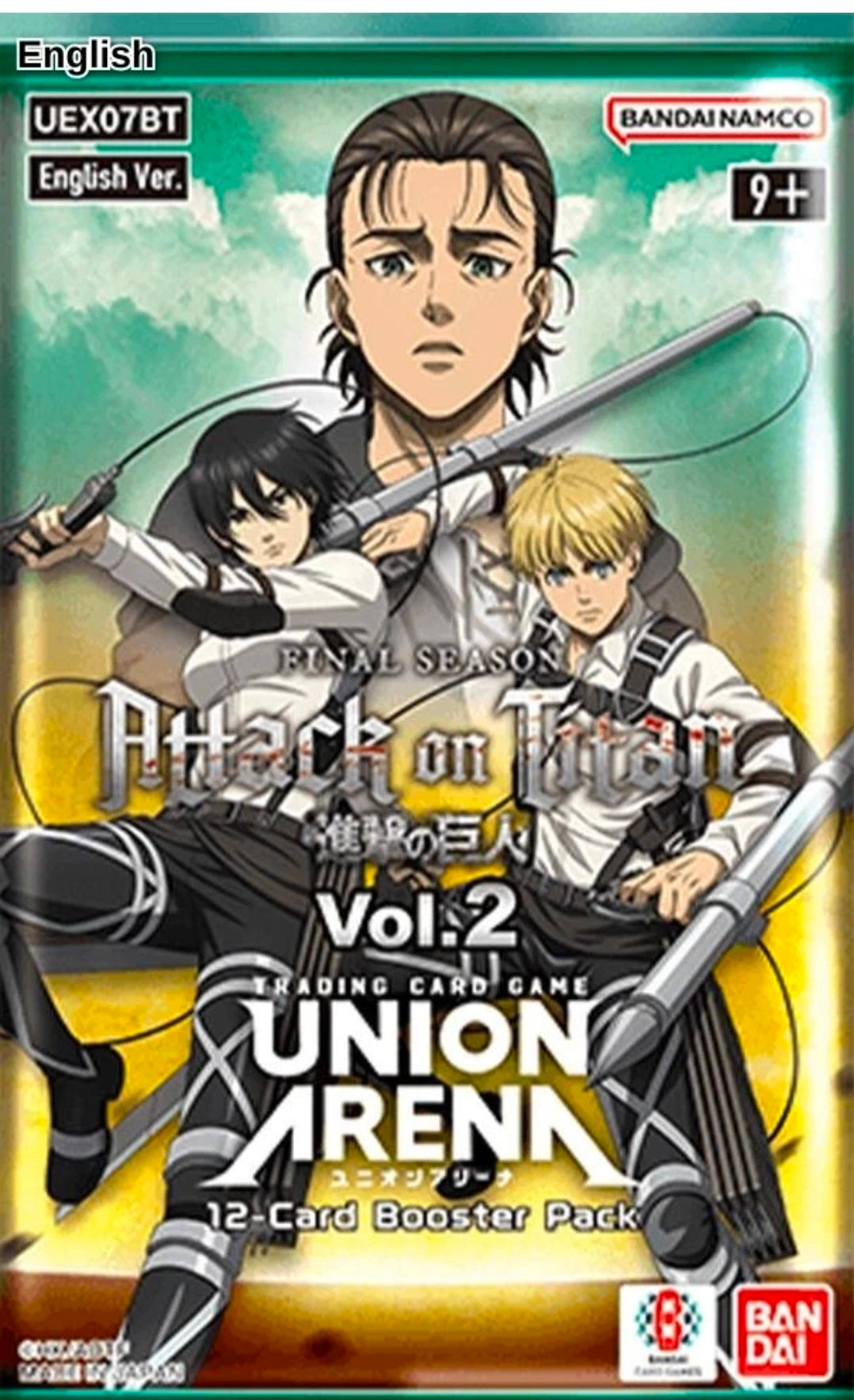 Attack on Titan Volume II ENGLISH Arena Booster Pack Bandai/Namco