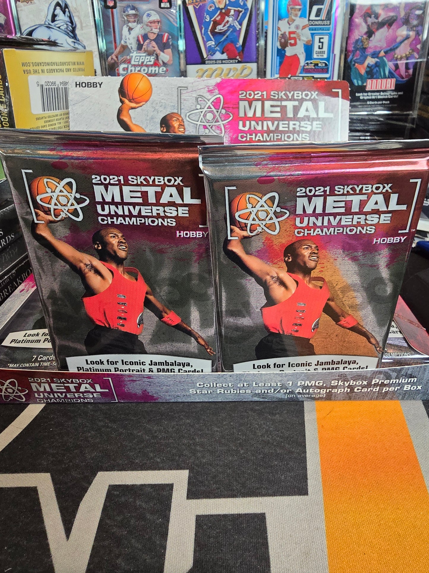 Lot of TWO (2) 2021 Skybox Metal Universe Hobby Packs - chase PMGs and autos!